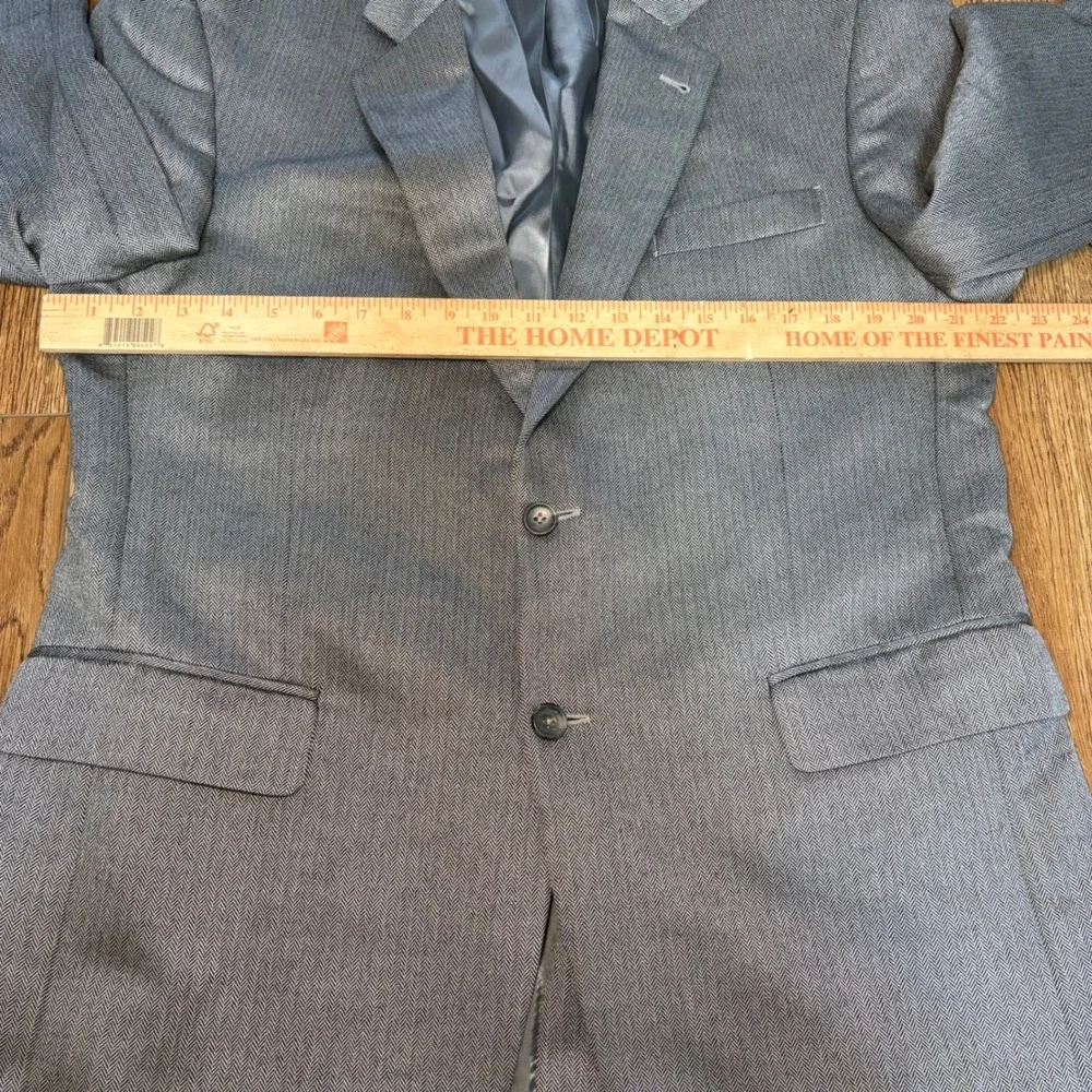 Jos A‎ Bank Signature Blazer 42R gray Silk Camel Hair Herringbone luxury